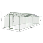 Hühnergehege - Gehege 24m² Ø38mm 8x3x2,25m - Verzinkter Stahl