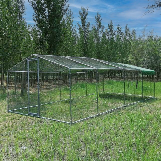 Hühnergehege - Gehege 24m² Ø38mm 8x3x2,25m - Verzinkter Stahl