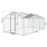 Hühnergehege - Gehege 18m² Ø38mm 6x3x2,25m - Verzinkter Stahl