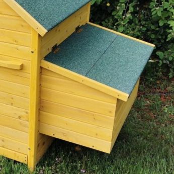 Hühnerstall Bassette XL Schindeldach grün 6 bis 8 Hühner