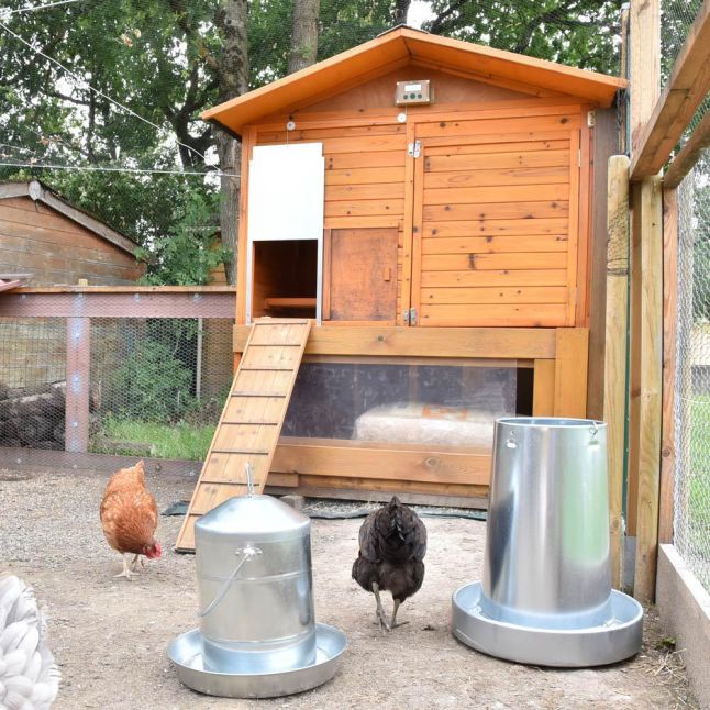 Automatischer Hühnerstalltüröffner Zen Farm – Autonomes Modell + Aluminiumklappe