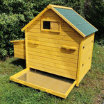 Hühnerstall Bassette XL Schindeldach grün 6 bis 8 Hühner