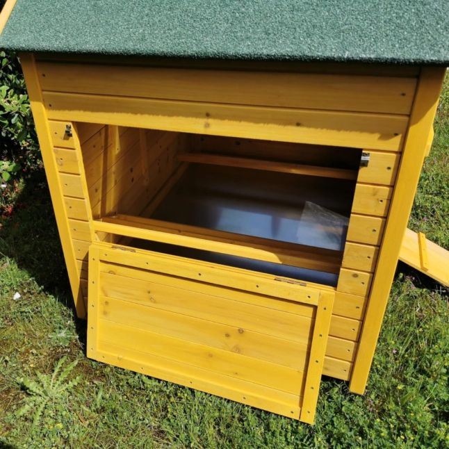 Hühnerstall Bassette XL Schindeldach grün 6 bis 8 Hühner