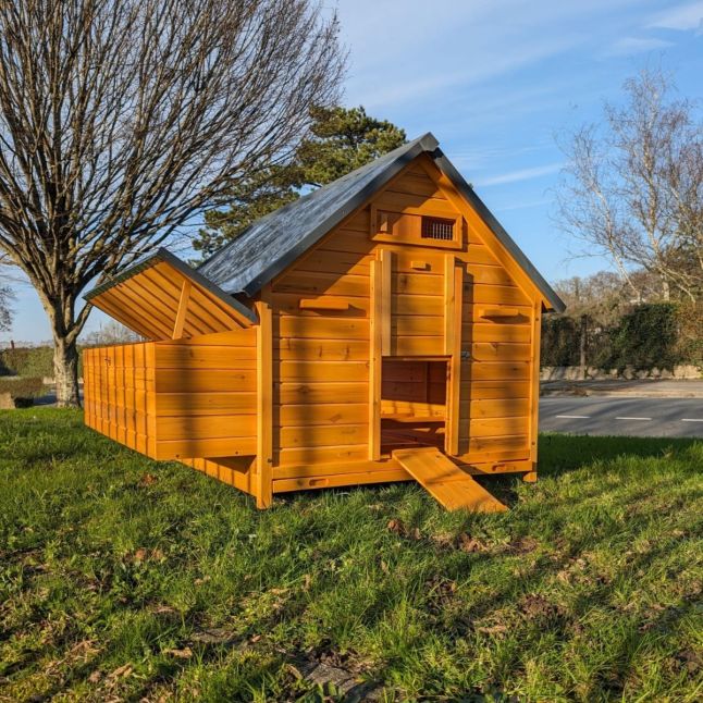 Hühnerstall Bassette XXL 15 bis 18 Hühner Blechdach