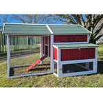 Hühnerstall Deluxe Rot grünes Schindeldach 10 bis 12 Hühner V3.0