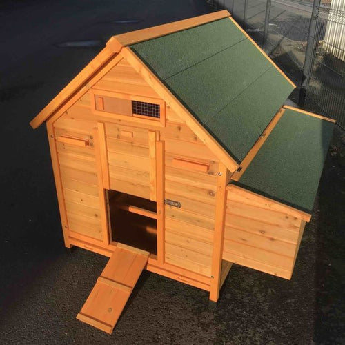 Hühnerstall Landais 6 bis 10 Hühner grünes Schindeldach